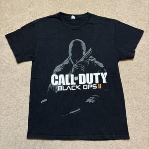 Call Of Duty Black Ops II Shirt Mens Medium Black Graphic Video Game Tee 2012